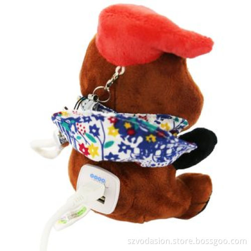 Travel 10,000mAh portable power bank, made of Korean plush and fire protection flame